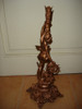 Escultura Antigua Metal Trabajado Color Cobre Marinero 2