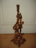 Escultura Antigua Metal Trabajado Color Cobre Marinero 3