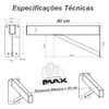 06 Suportes Pia Branco Granito Parafusar Grapa Robusto 40 Cm 3