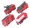 Truck Toy 4 Peças 1:32 Fire Set High Simulation Pull Back Ca 4