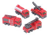 Truck Toy 4 Peças 1:32 Fire Set High Simulation Pull Back Ca 6