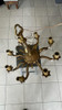 Araña Antigua De Bronce Con Caireles 1