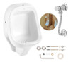 Combo Mictório Cerâmica Com Kit Instalação E Válvula Icasa 0