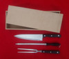Cubiertos Para Asado - Cuchillo, Trinchante Y Chaira + Caja 7