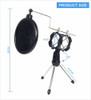 Soporte Tripode Microfono De Mesa Con Antipop Soporte Elefir 1