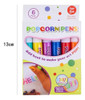 Kit 12 Papelaria Fofa Diy Bubble Pipoca Caneta 3d Infantil 1