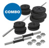 Kit Entrenamiento 2 Mancuernas + Barra + 30 Kg Pesas Fitness 2 Kit Entrenamiento 2 Mancuernas + Barra + 30 Kg Pesas Fitness 2