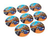 American Greetings Hot Wheels Round Plate (8 Count), 9 0