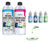 Kit 4 Pigmentos Líquidos + Resina Arte Y Joyeria Ecopint 0