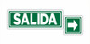 Cartel Evacuación Salida 10x30 Combo Con Flecha 10x10 Señal 0