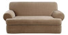 Surefit Stretch Pinstripe T-cushion Sofa Loveseat Slipcover, 0