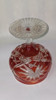 Antiguo Centro De Mesa De Cristal Checoslovaco Copon Caliz 2