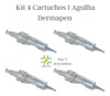 Kit 4 Cartuchos Micropigmentação Dermapen 1 Agulha Dr. Pen 1