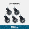 5 Ruedas Silicona Silla Sillon Oficina Parquet Gamer Goma ! 7