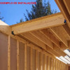 Suporte Viga Parede Pergolado Madeiramento 5x20cm Aço 2mm 6 Suporte Viga Parede Pergolado Madeiramento 5x20cm Aço 2mm 6