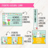 Etiquetas Escolares Llama Y Cactus - Textos Editables 1