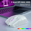 Solakaka Mouse Inalmbrico Blanco Para Juegos Bluetooth Con C 3