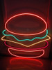 Cartel Neón Led Hamburguesa 86x80 Cm - Deco - Luminoso 1