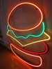 Cartel Neón Led Hamburguesa 86x80 Cm - Deco - Luminoso 2