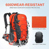 Mochila Naranja Senderismo Liviana Impermeable 35l 6