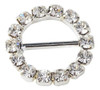 2x10 Peças Liga De Rhinestone Fivelas Sliders Rodada 2