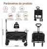 Carrinho Para Carga Dobrável Multifuncional Com Bolsa 100kg 2