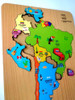 Mapa Madera América Del Sur Rompecabezas Encastre Capitales 2