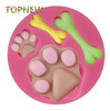 Molde Silicona Hueso Y Huella De Perro Todo Para Repostería 2