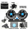Ventilador 360º Auto Camioneta 12v Doble Base Giratorio 2