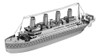 Diy 3d Titanic Em Metal Prata Prateado Para Montar Em Casa 3