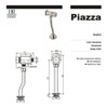 Valvula Descarga Mingitorio Piazza Matic Temporizada Cromo 1