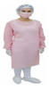 Avental Rosa Descartável Tnt Gr/30 Manga Longa Kit Com 10u 0