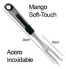 Tenedor Parrillero Pinche Asado Mango Silicona Trinchero 3