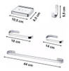 Kit De Acessórios Para Banheiro Quadrado 1