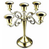 Candelabro De 5 Brazos Elegante De Metal Tono Brass 0