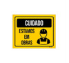 Placa De Sinalização - Cuidado Estamos Em Obras 18x23 0