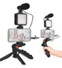 Kit Video Streaming Microfono Para Celular Tripode Luz Led 0