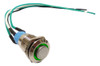 Pulsador 12mm Led Verde Con Retencion Cara Alta Con Cable 2