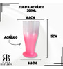 10 Tulipas De Chopp 300ml Acrílico - Degradê Lisa 1