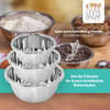 Set X3 Bowls Batidor Batir Acero Inox Reforzado Reposteria 1