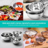 Set X3 Bowls Batidor Batir Acero Inox Reforzado Reposteria 2
