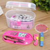 Kit Caja Costura Portatil Costurero Viaje Hilos + 25 Agujas 2