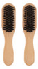 Escova De Barba, 2 Peças De Cerdas Finas, Alça De Bambu, Fac 0