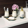 Mygift Juego De Accesorios De Baño Costero De 4 Piezas Con D 0