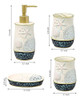 Mygift Juego De Accesorios De Baño Costero De 4 Piezas Con D 3