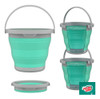 Kit 3 Peças Baldes 5l C/alça Emborrachado Silicone Sanfona 3