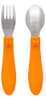 Talheres Infantil Garfo E Colher Inox Bubazoo Laranja - Buba 1