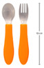 Talheres Infantil Garfo E Colher Inox Bubazoo Laranja - Buba 5