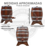 Barril Barrica Ancorote Madeira Cabreúva Vertical 2 Litros 4