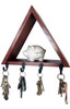 Porta Llaves Triangular, Estantería, 4 Ganchos, 35cm X Lado 1